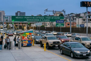 San Ysidro border crossing into Tijuana Mexico