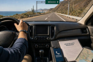 Coastal toll road in Baja California Mexico
