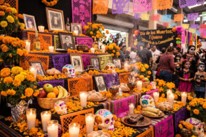 Dia de los Muertos ofrenda altar in Tijuana, Baja California